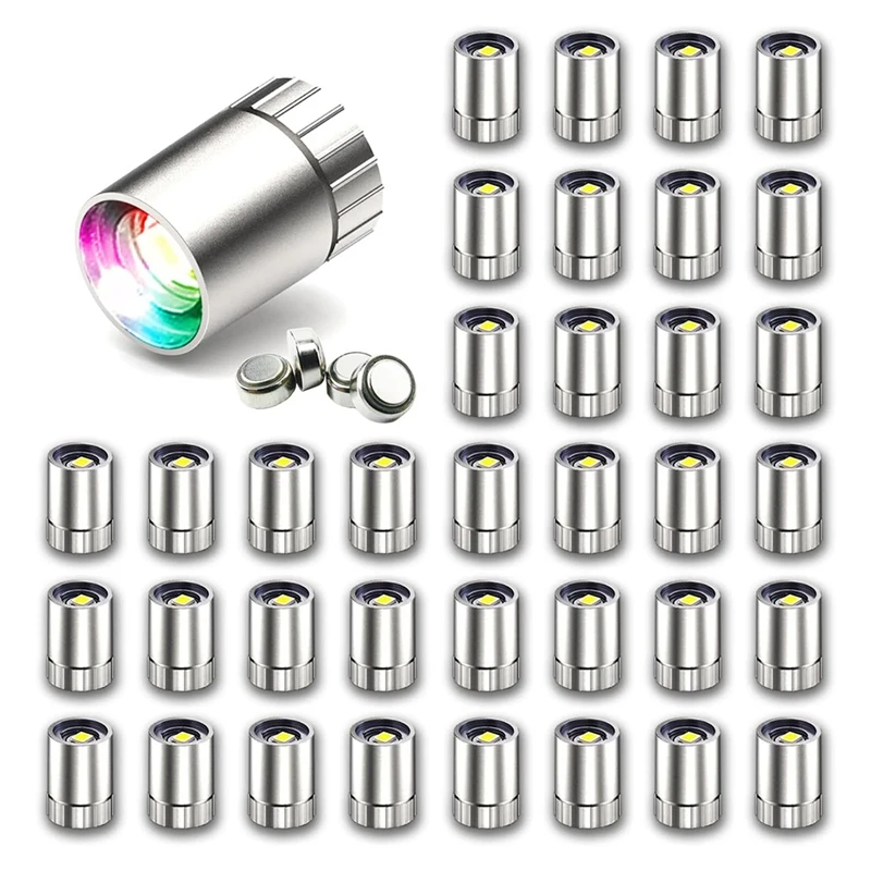 36 Uds luces LED para manualidades, focos con pilas, pequeñas luces decorativas, LED para globos, decoración de fiesta-AT36