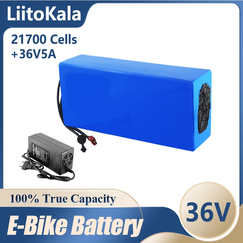 LiitoKala 21700 battery 36V 30Ah 25Ah 20Ah 15Ah 40Ah 50Ah 45Ah  pack high power  42V Ebike electric bicycle  5A