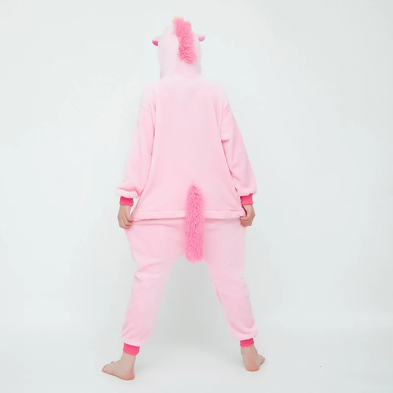 Kigurumi Kids Cute Pink Unicorn Animal Cartoon Pajamas Children Sleepwear Girls Boys Onesies For Christmas Halloween Party view 3