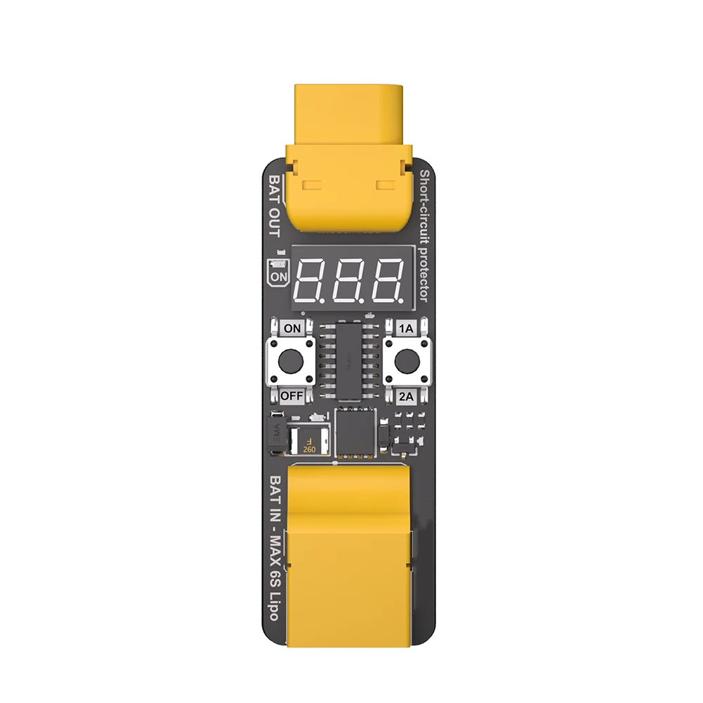 Short Circuit Protection Module with Switchable 1A 2A Current Limiting and Hardware Fuse for Overload Protection Connector