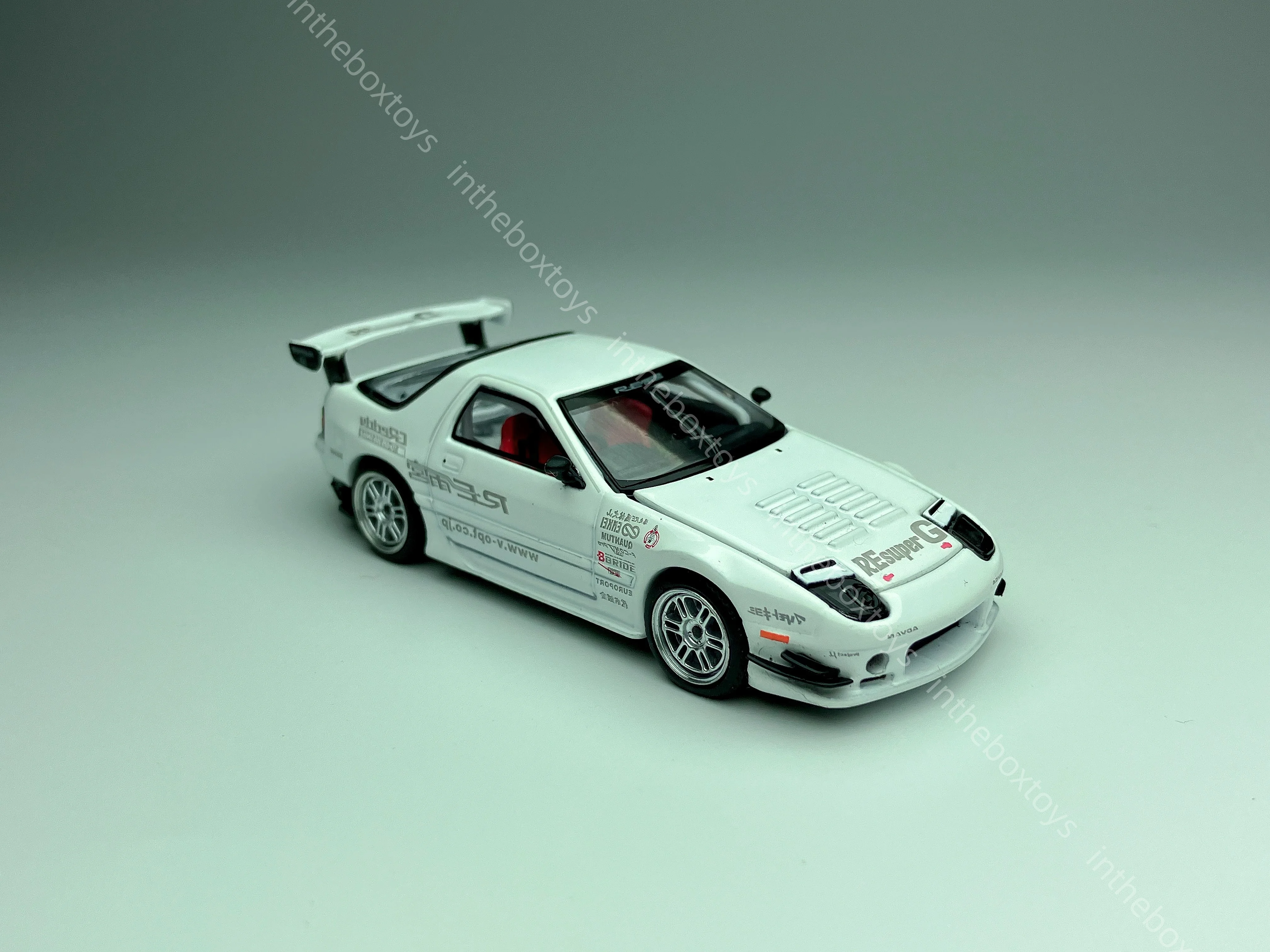 PopRace 1/64 Re FC3S RE-Amemiya JDM Diecast Model Car Limited Edition Hobby Toys