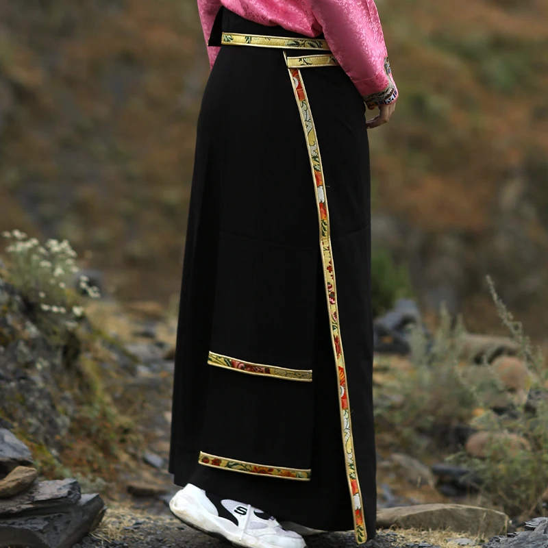 

Chinese Tibetan Skirt Spring Women Tradition Wrap Ethnic