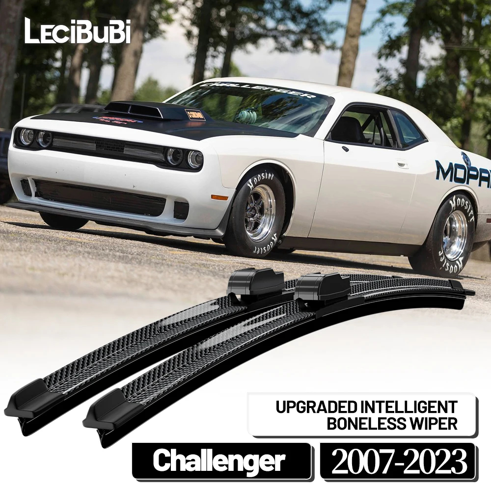 Für Dodge Challenger 2007-2023 2011 2012 2013 2014 2016 2018 2 stücke Frontscheibe Wischer Klingen Scheibenwischer Carbon Faser