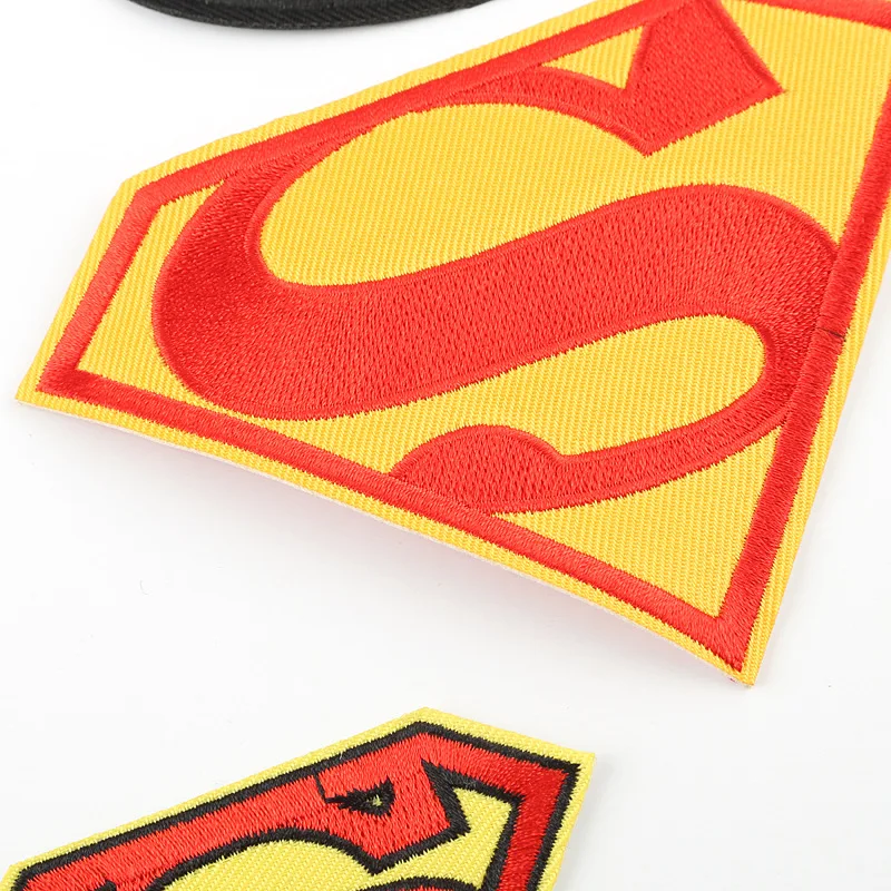 Disney Marvels Cartoon Supers-man Series Cloth Stickers DIY Kids Clothing Embroidery Applique Fusible Patches Sewing Decor Jeans