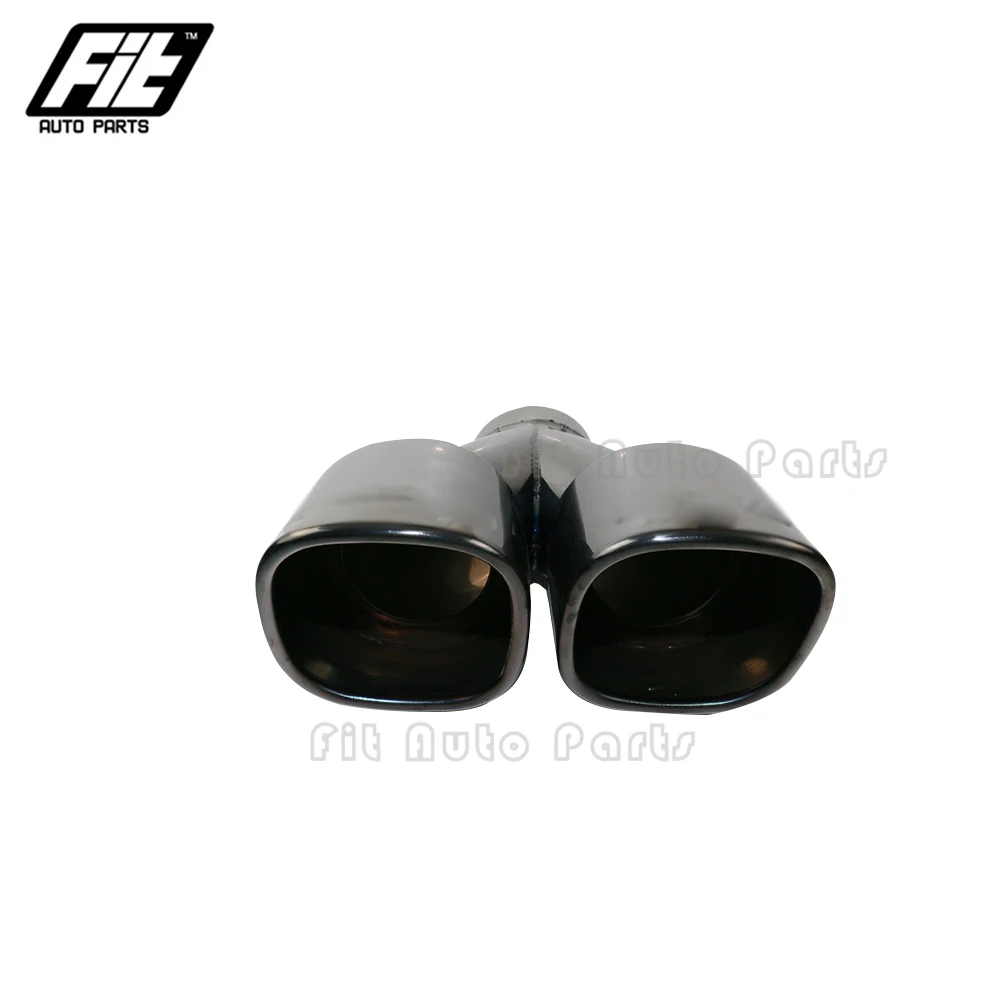 1 PCS Stainless Steel slant Exhaust Pipe Y type 67mm square Dual Muffler tail Tip for universal car