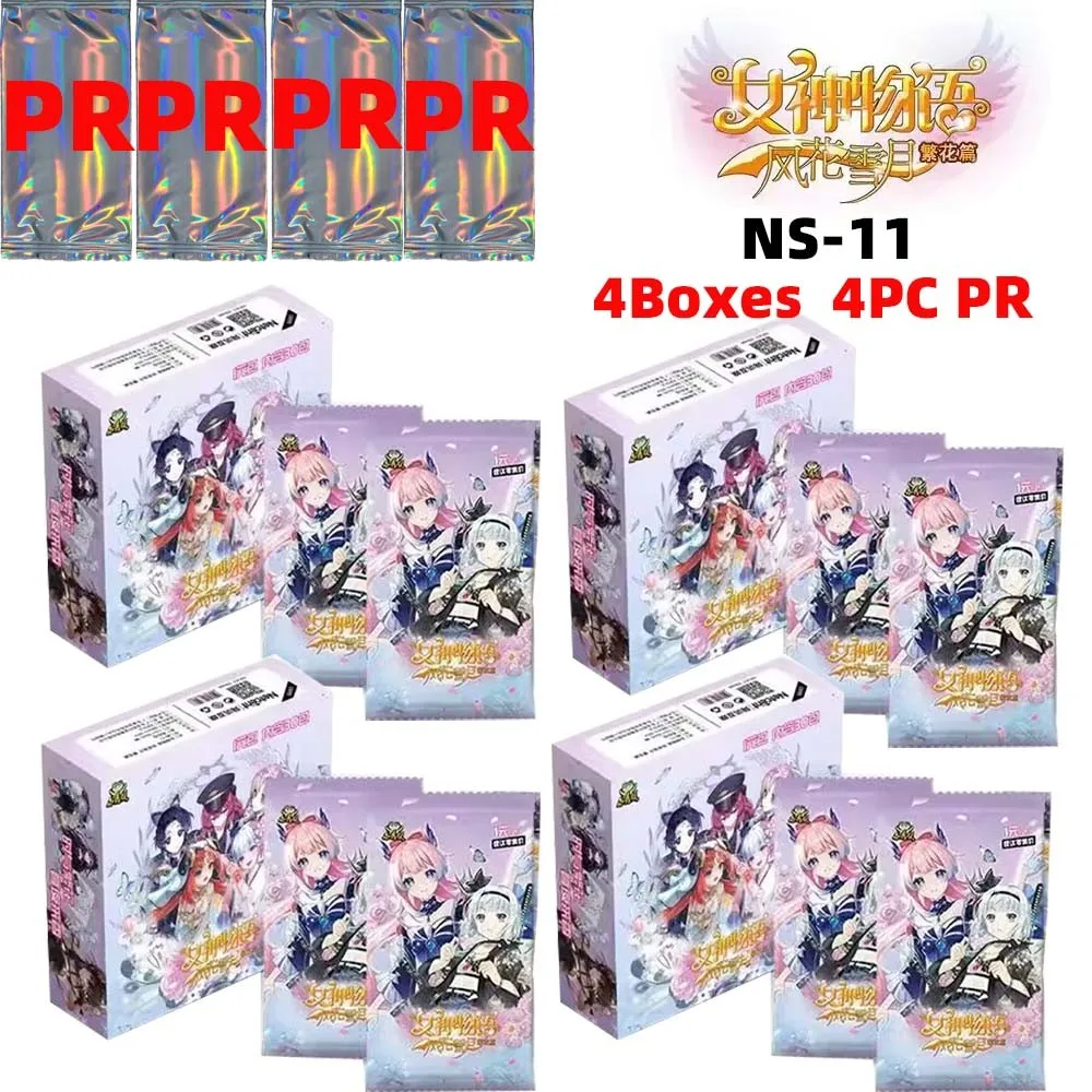 

Wholesale 4 Boxes Goddess Story Collection Card Ns-11 Full Series Booster Box Pr Bikini Rare Anime Table Playing Game Board Card