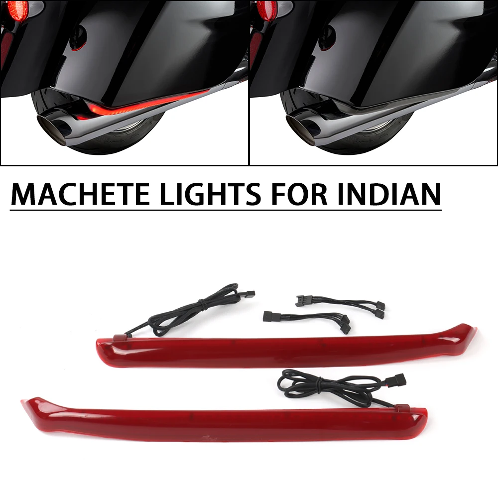 Motorcycle Smoke LED Saddlebag Extended Bag Light Flowing Rear Turn Signal Brake Run Lamp F​or Indian Challenger Chieftain