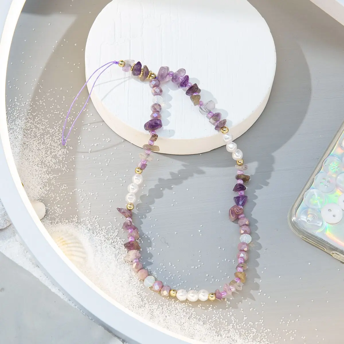 

Beads Jewelry Stone Bracelet Hanging Cord Anti-Lost Mobile Phone Lanyard Mobile Phone Chain Lanyard Cellphone Strap