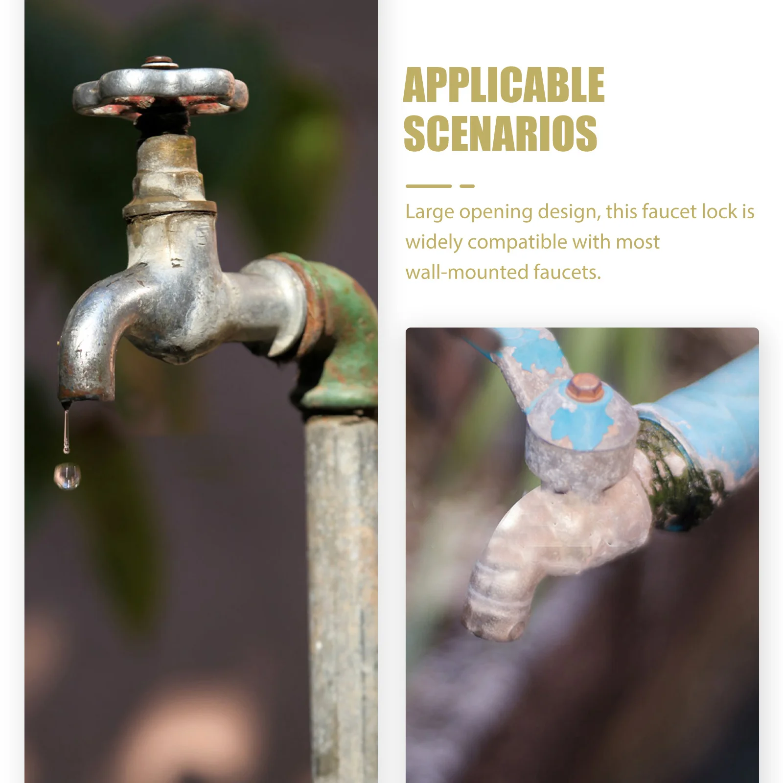 

1Set Faucet Lock Protective Cover Outdoor Water Spigot Anti-Theft Hose Bib Lock Garden Hose