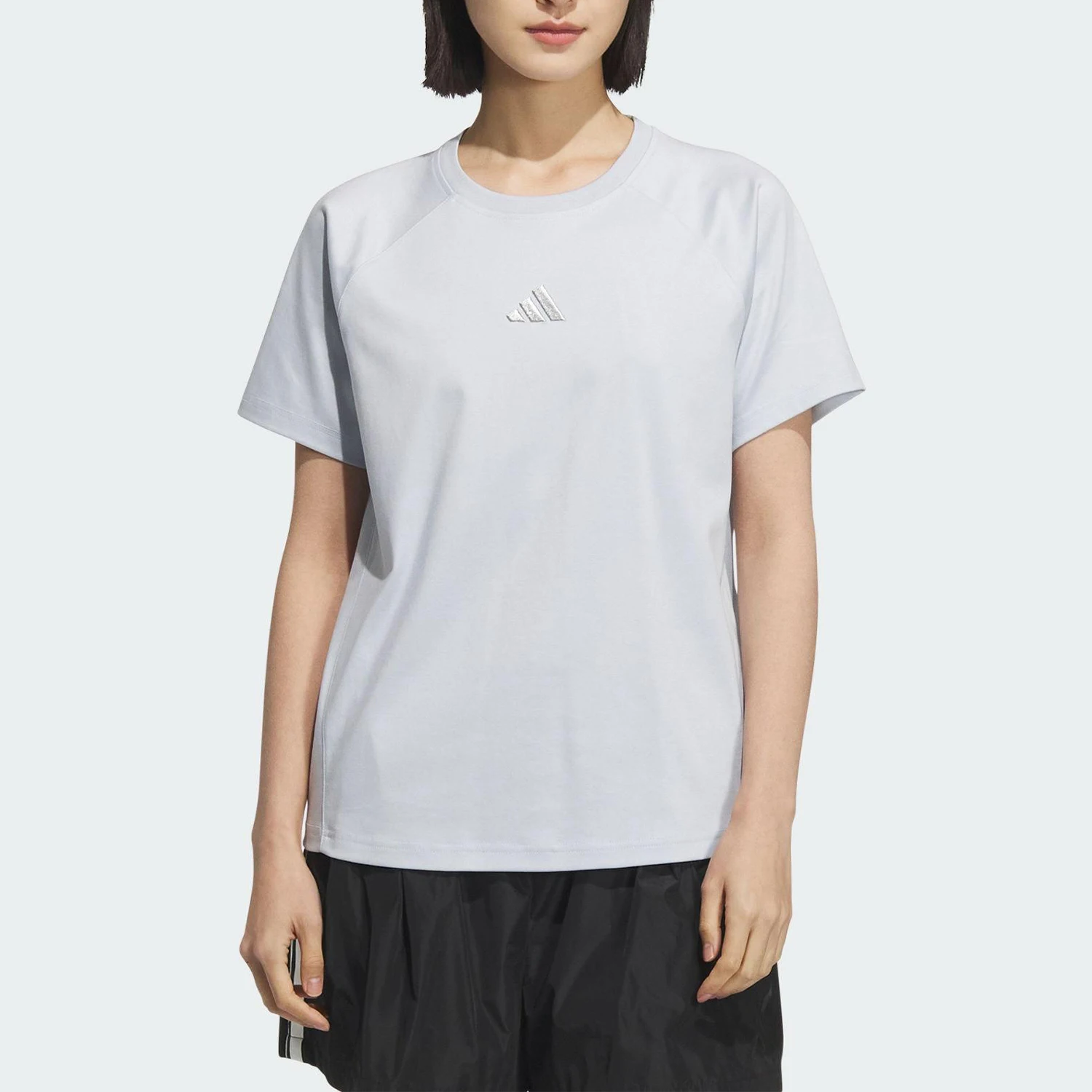 

Летняя женская спортивная трикотажная футболка Adidas Originals с круглым вырезом и короткими рукавами KB7596