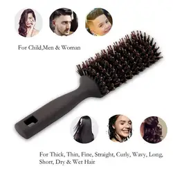 Peigne en poils de sanglier doux anti-leges, brosse à séchage rapide, brosse de salon professionnelle pour hommes et femmes