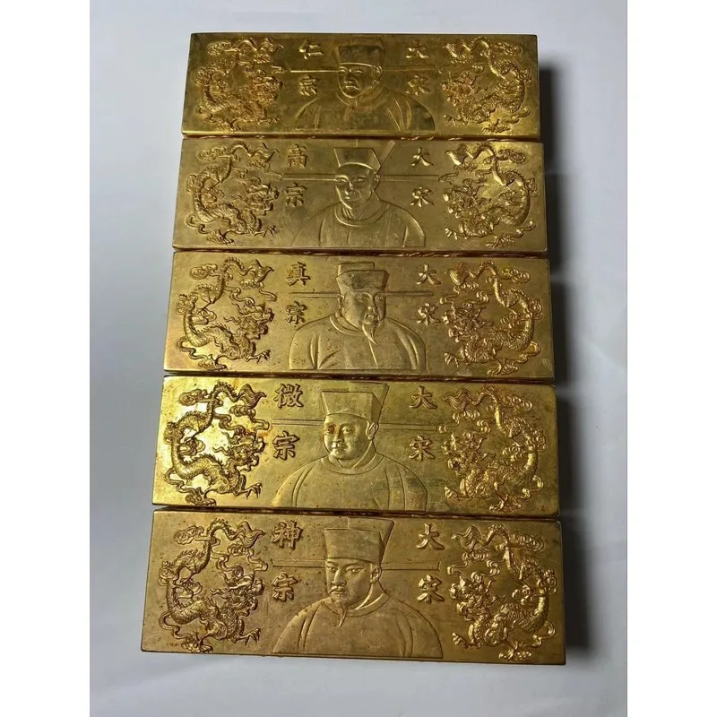 Antique coins, gold bars, gold ingots, pure brass plated24KFifty taels of gold from the Ten Emperors of the Song Dynasty, antiqu