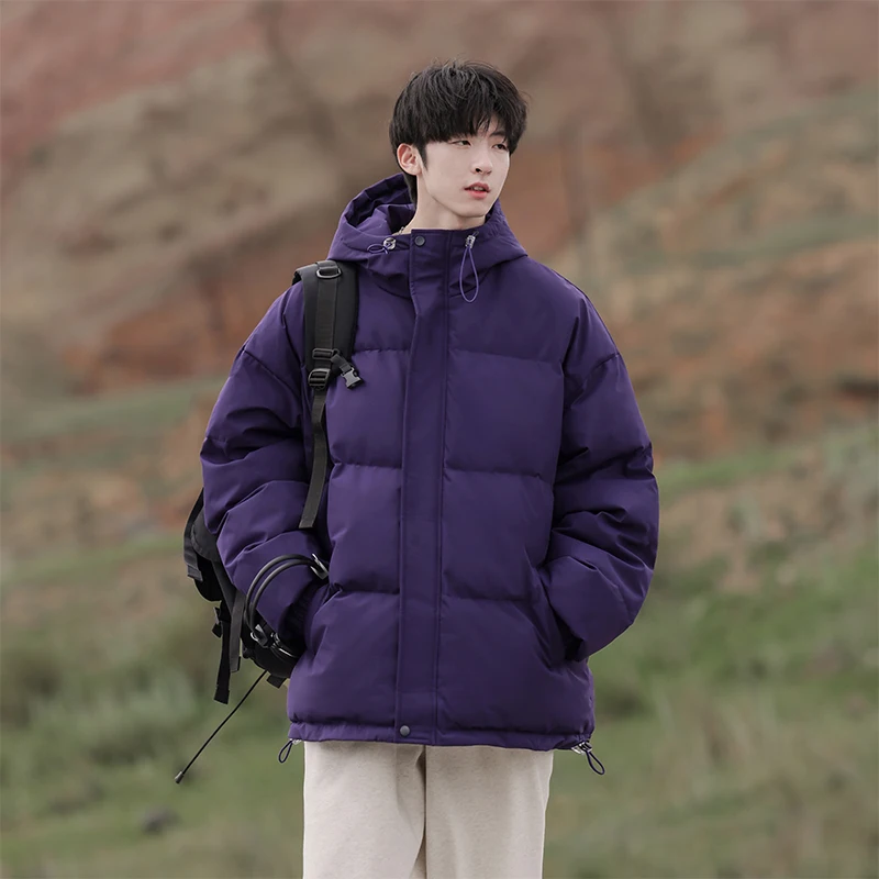 

Domamine Autumn and Winter Fashionable Cotton-padded Jacket Men's Warm Mountaineering Down Cotton-padded Jackets Teenagers Coats