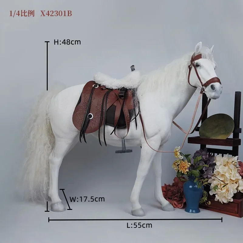Caballo holandés de sangre cálida y muñeca soldado bebé BJD – Juego de simulación a escala 1/4
