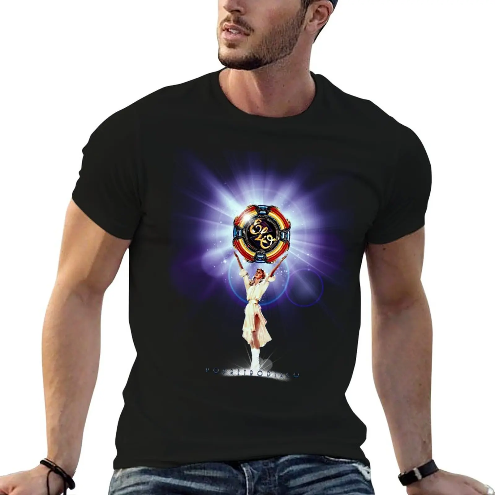 

- Designed tshirt ELO man t - graphic Newton-John T-Shirt 1980s shirt by - anime Olivia PopRetroDisco Xanadu