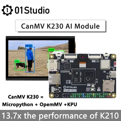 01Studio CanMV K230 AI Module 2G RAM Micropython Demo Embedded Board K210 Camera Module Kendryte Visual Recognition Intelligence