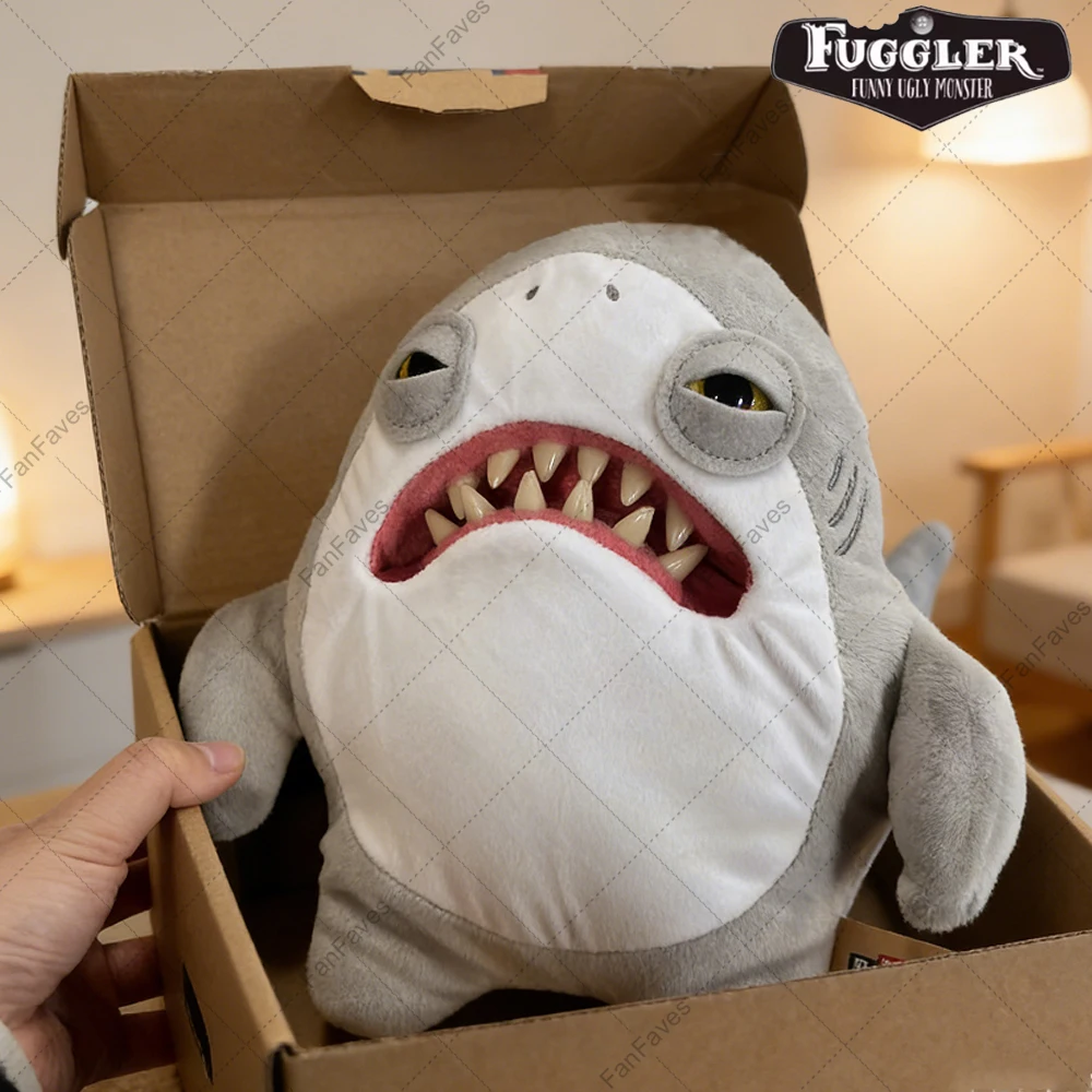 

Jaws 50Th Anniversary Plush Doll Original Fuggler Monster with Jaws Shark Co-Branded Stuffed Animal Kawaii Souvenirs Toys Gift