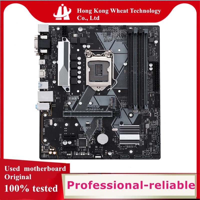 For Intel B365 PRIME B365M-A motherboard Used original 1151 LGA1151 DDR4 64GB M.2 SATA3 Desktop Mainboard