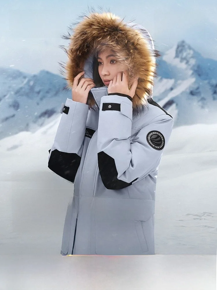 

Куртка Bosideng с 90% гусиным пухом для пар, ветрозащитная, теплая, для активного отдыха, с меховым воротником, мужская зимняя модная куртка из полиэфирного волокна