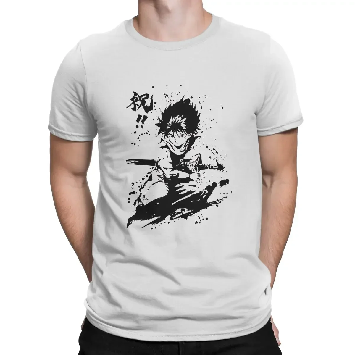 Yu Hakusho Anime Comfortable Hip Hop Clothes  T Shirt Black Ink Drop Special Polyester TShirt Stuff Time Warp Fashion Polyester