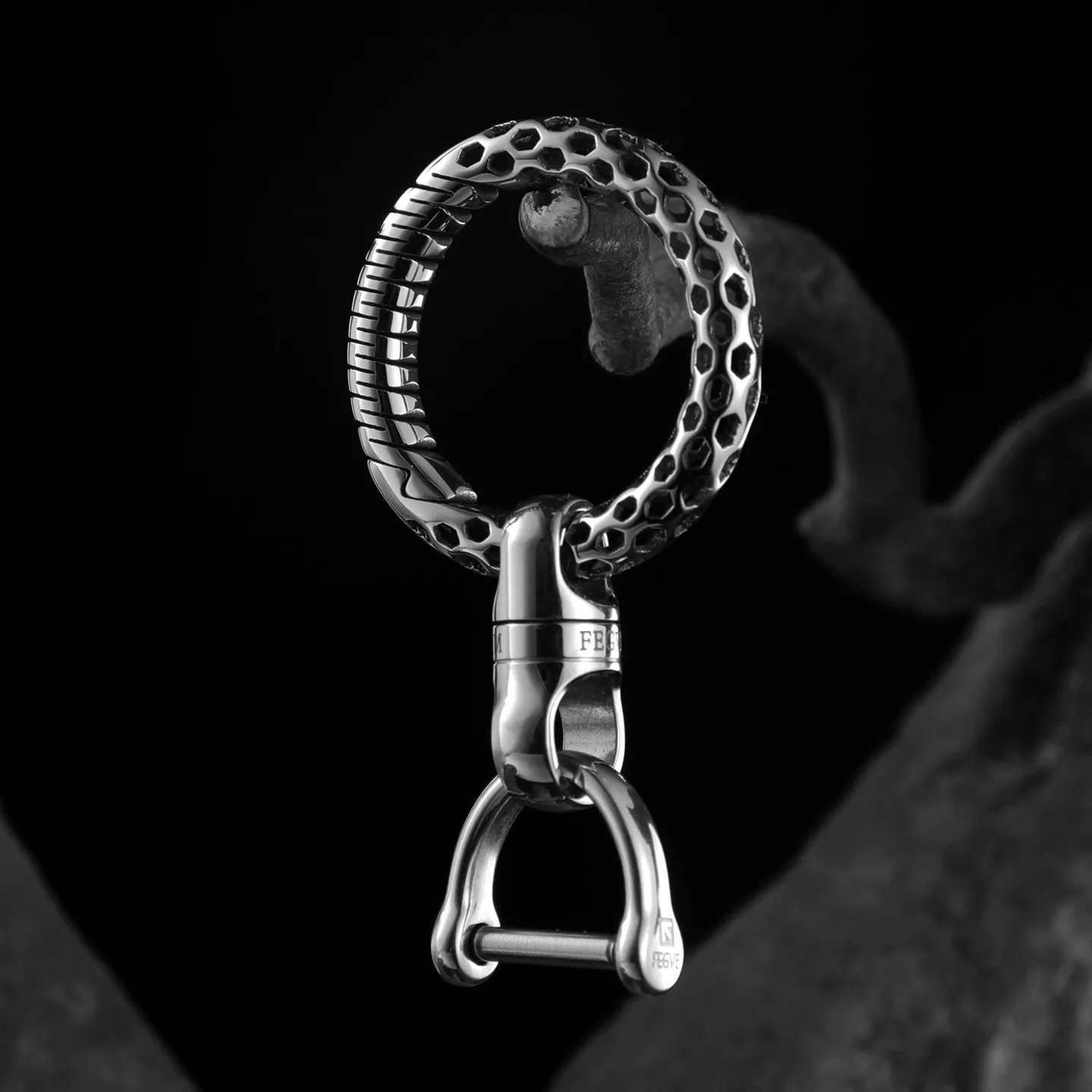 Picture 3: Titanium 360° Rotatable Keychain Keychains 33MM Key Ring Multicolor Titanium Key Ring Accessories EDC Outdoor Tools