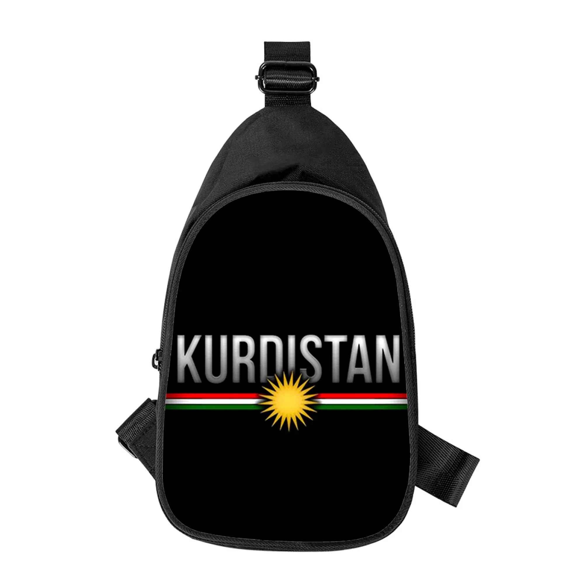 Kurdistan Flagge 3D-Druck neue Männer Kreuz Brusttasche diagonal Frauen Umhängetasche Ehemann Schule Hüft tasche männliche Brust packung