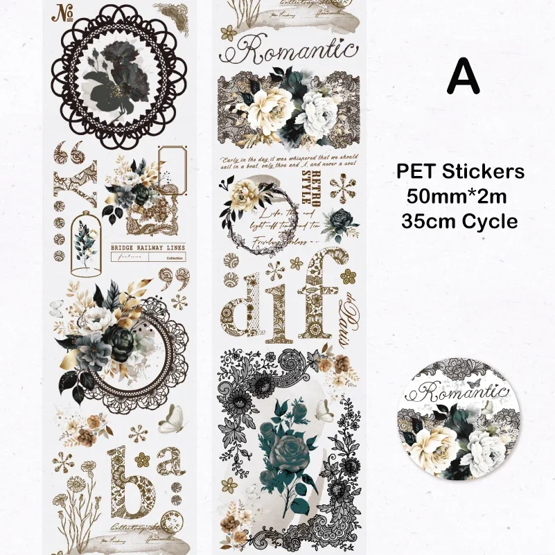 Journamm 5cm * 2m Blumen Spitze Haustier Bänder DIY Scrap booking Collage Schreibwaren Junk Journal Schul bedarf Dekor Ästhetik Bänder