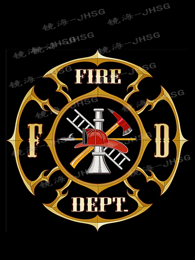 Volunteer Fire Cross Fireman Decal Truck Decal - Waterproof Vinyl Decal - Support Customization