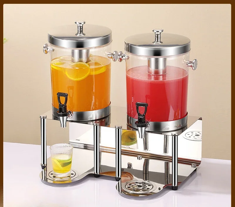 8L stainless steel self-service juice tripod single head double head hot and cold beverage machine transparent and visual