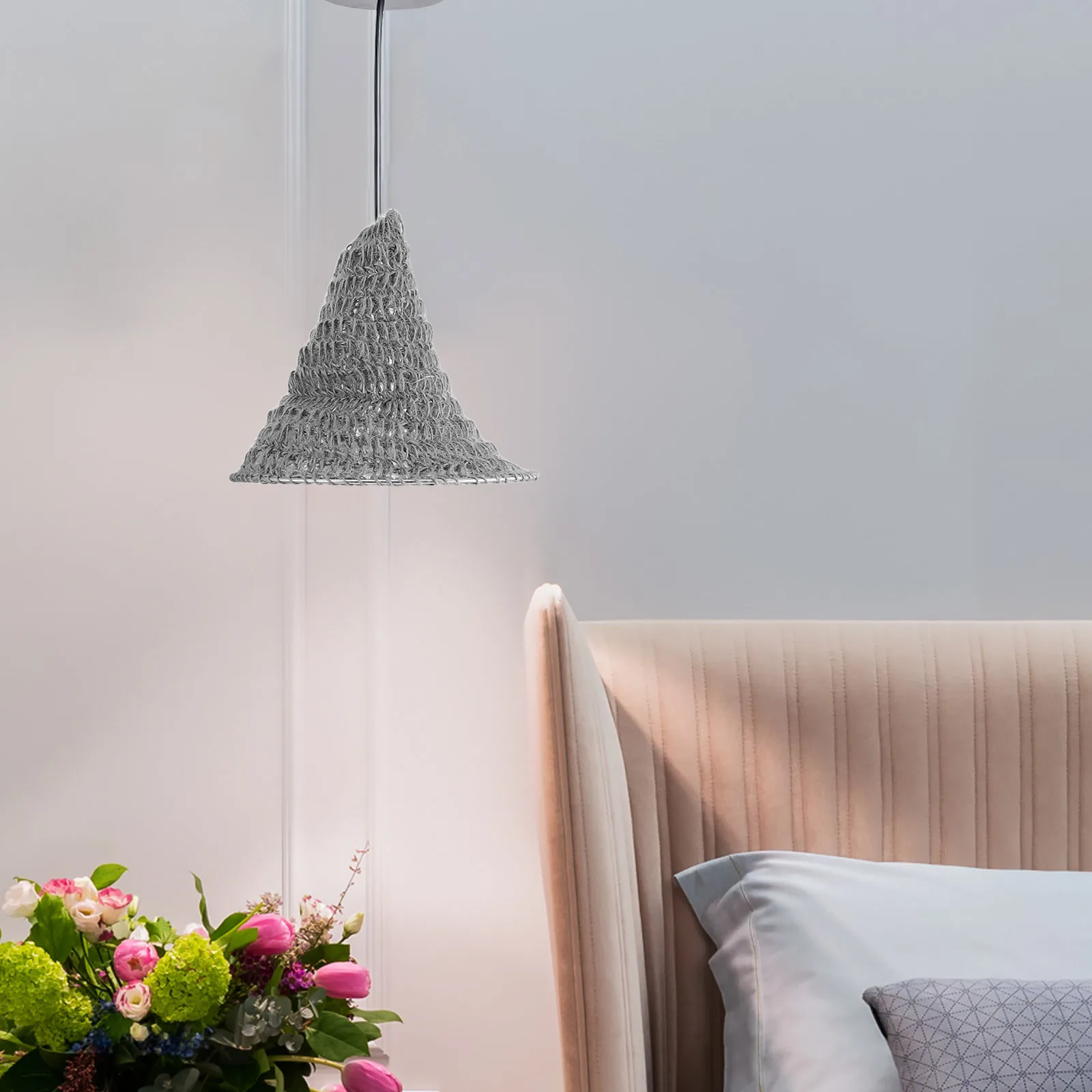 

3pcs Bohemian Handwoven Lamp Shade Cotton Linen Rope Ceiling Light Fixture For Bedroom Living Room Pendant Woven Light Cover