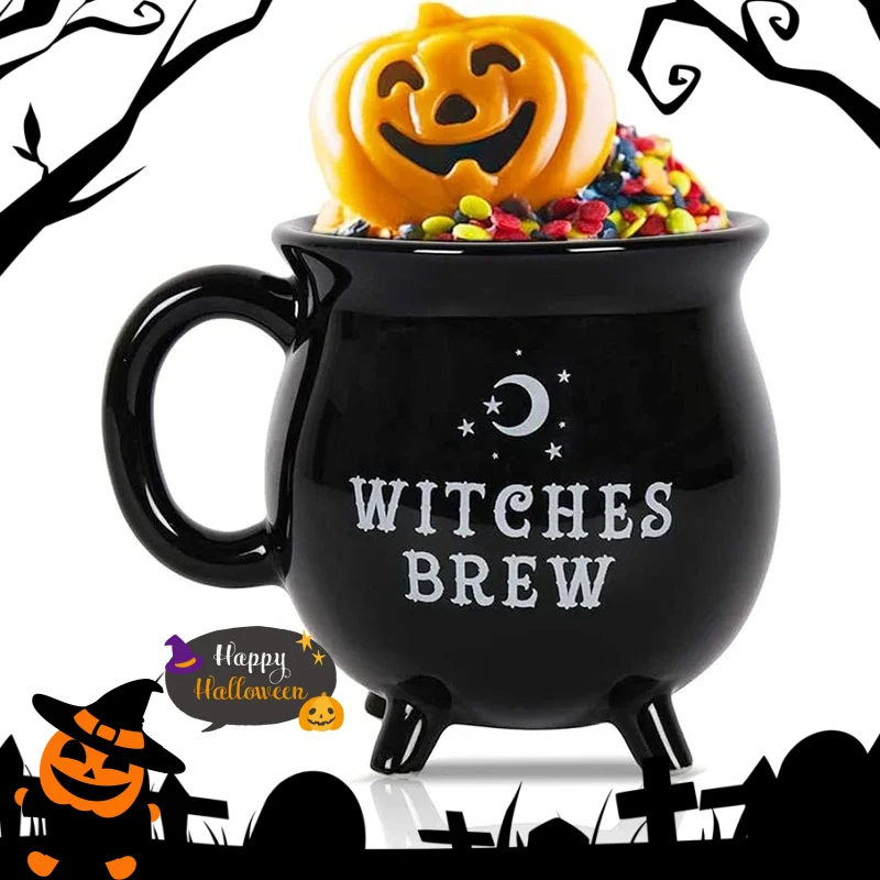 

12oz Halloween Witch Coffee Mug, Goth Witches Brew Coffee Mug, Funny Ghost Mugs, Ceramic Witchy Gifts, Nightmare Novelty Cup