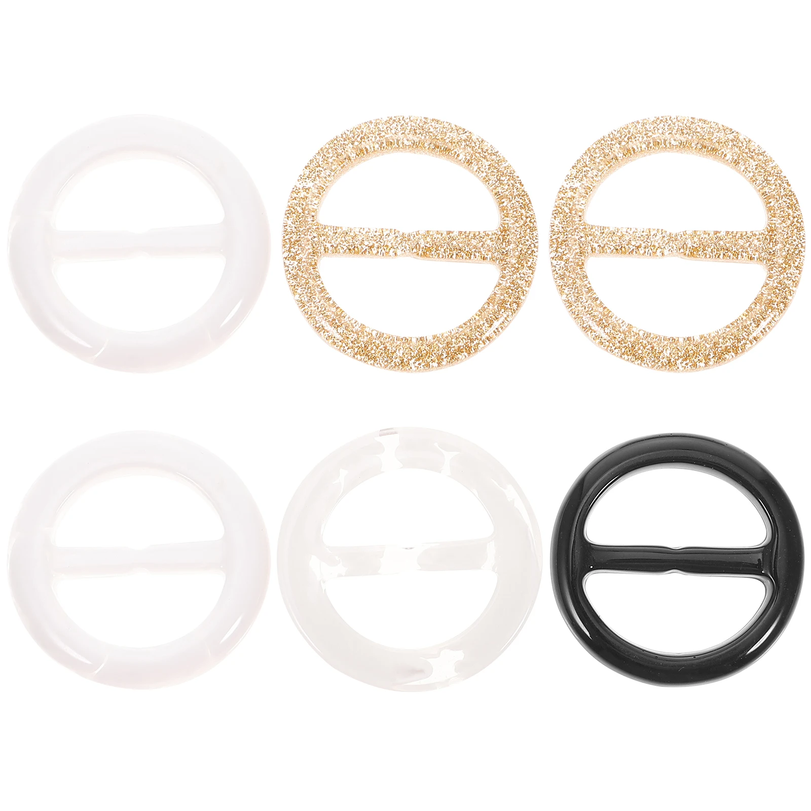 6 قطعة مقاطع تي شيرت مستديرة أنيقة مقاطع القميص أبازيم الملابس للصيف الأوشحة الموضة بلايز اكسسوارات الديكور