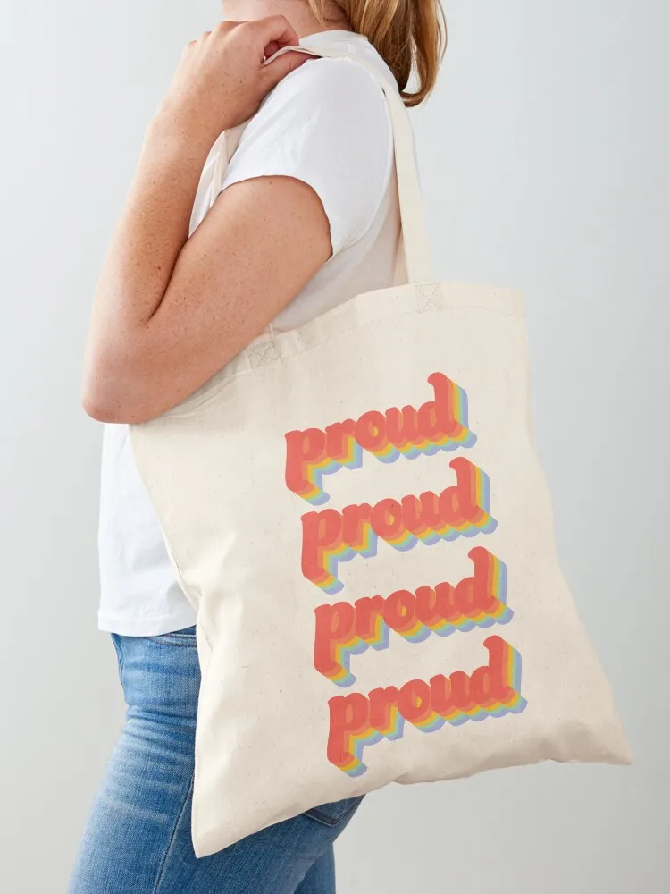 

Proud Pride Vintage Letters Tote Bag Portable shopping bag Handbags women Customizable tote bag Women's tote
