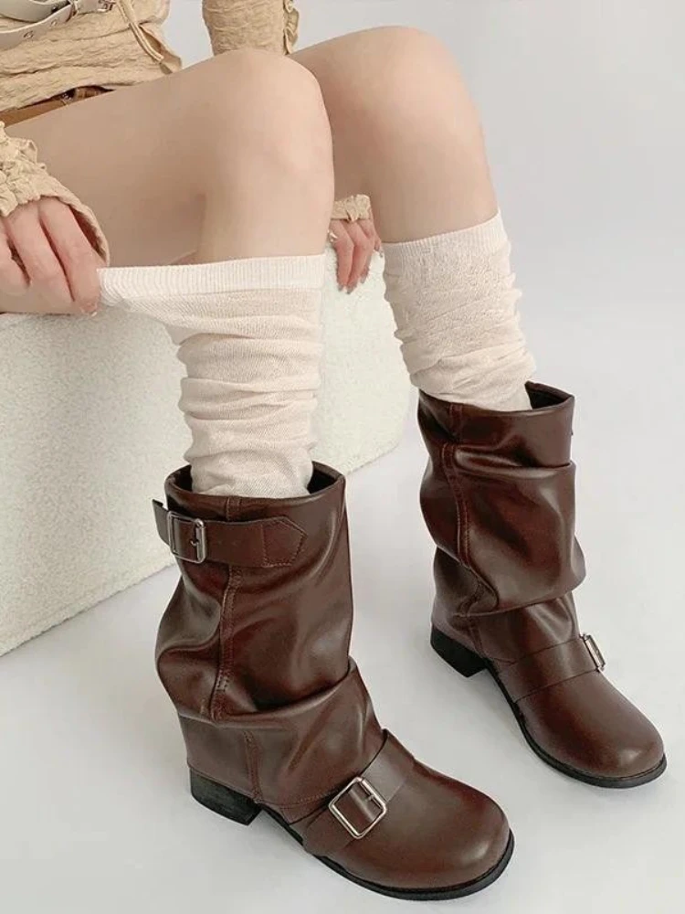 50cm Women Foot Sock Autumn Hose Gray Stepping Leg Warmers Ballet Sle White Pile-up Socks Calf Sock Casual Long Loose Leg Covers