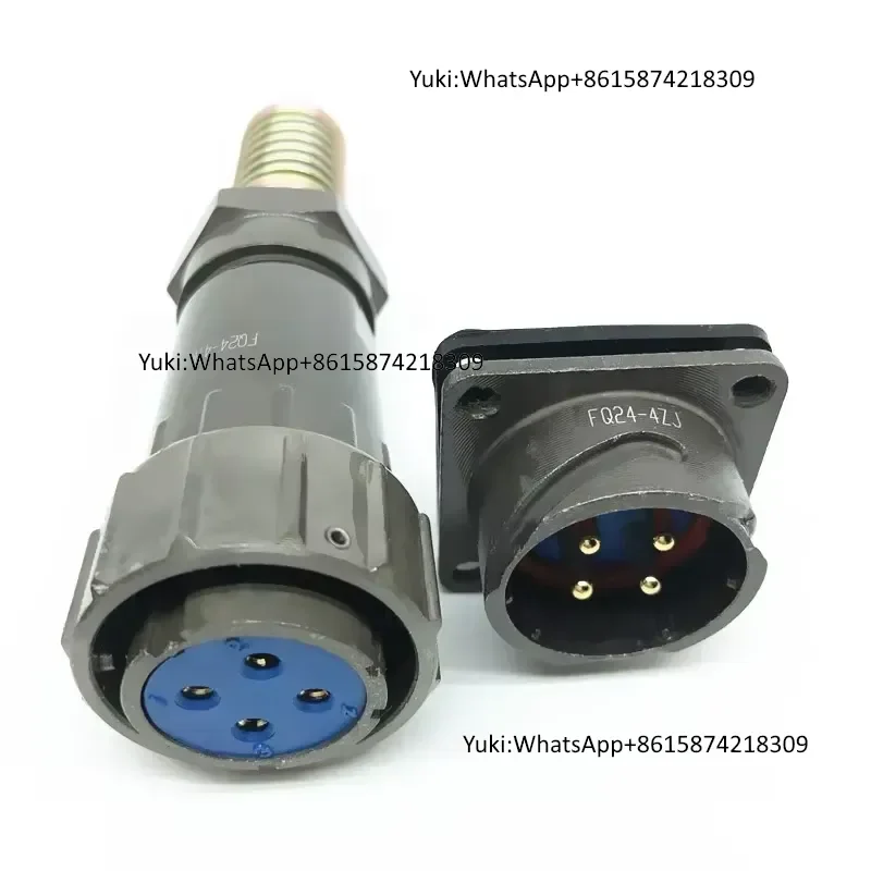 FQ24 10-Pin Circular Connector Custom Length IP67 Waterproof Withstand 1000V Voltage Power Application 2-Pin Function - view 2