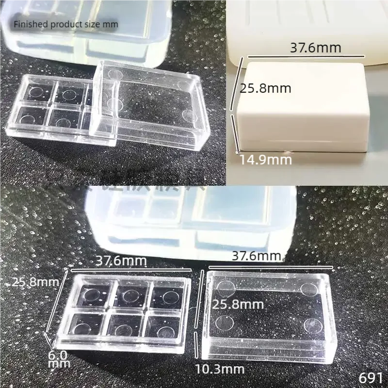 DIY Handcraft Mini Dessert box Epoxy Resin Mold Food Play Miniature Pinching Mould Epoxy Resin Mold UV Resin Moldse