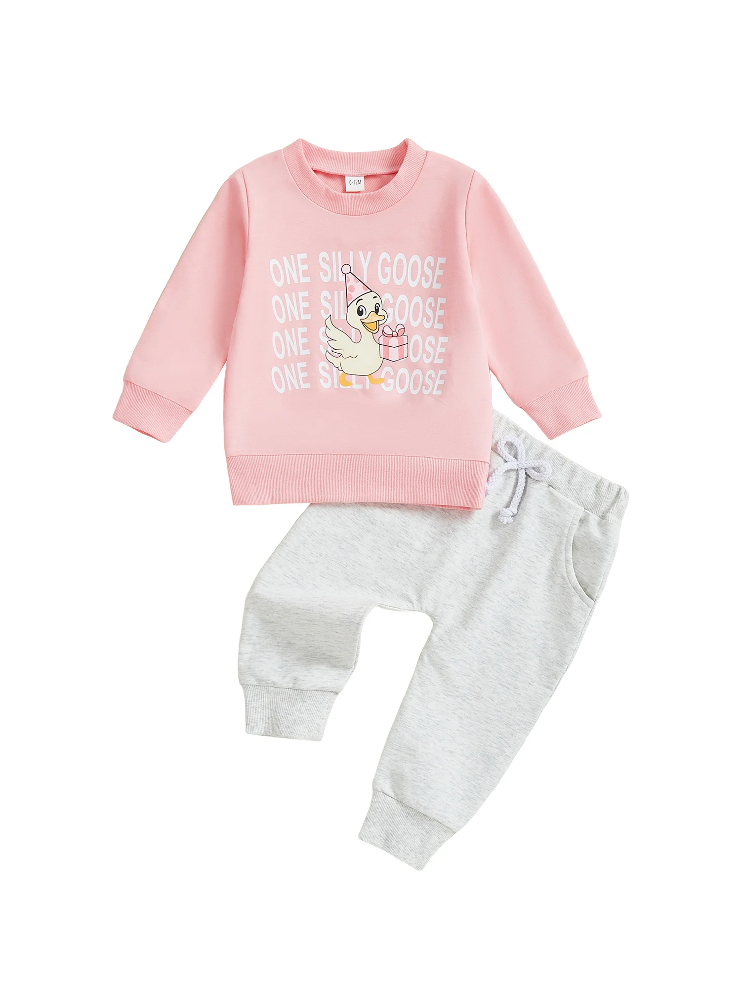 

Toddler Girl 2-Piece Outfit Set with Cute Animal Print Top and Cozy Pants for Autumn Birthday Celebration - Long Sleeve Baby