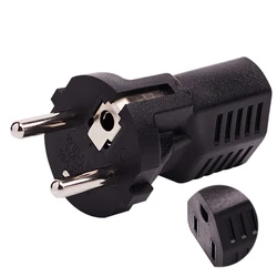 Germany France CEE 7/7 Travel Power Plug Adapter (Type C) USA NEMA 5-15R Receptacle To EU Schuko Power Converter 10A 250V Indust