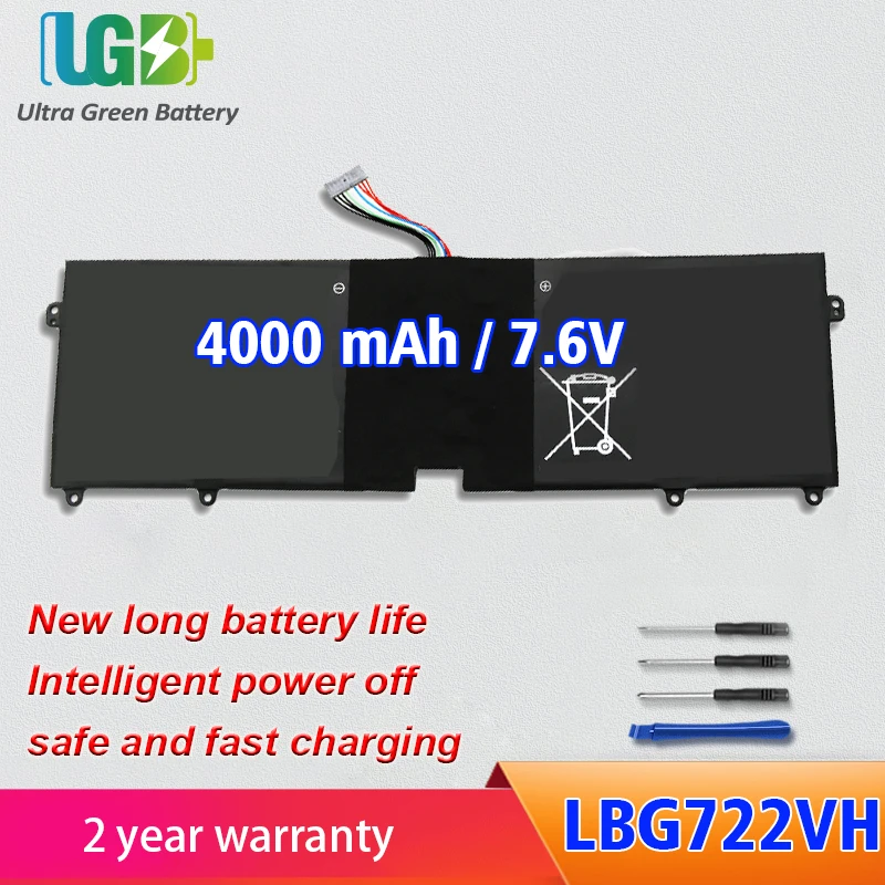 UGB New LBG722VH LBP7221E Battery For LG 13Z940 13ZD940-GX58K 14Z950 14Z950-A EAC62718301 7.6V 30.4Wh  4000mAh