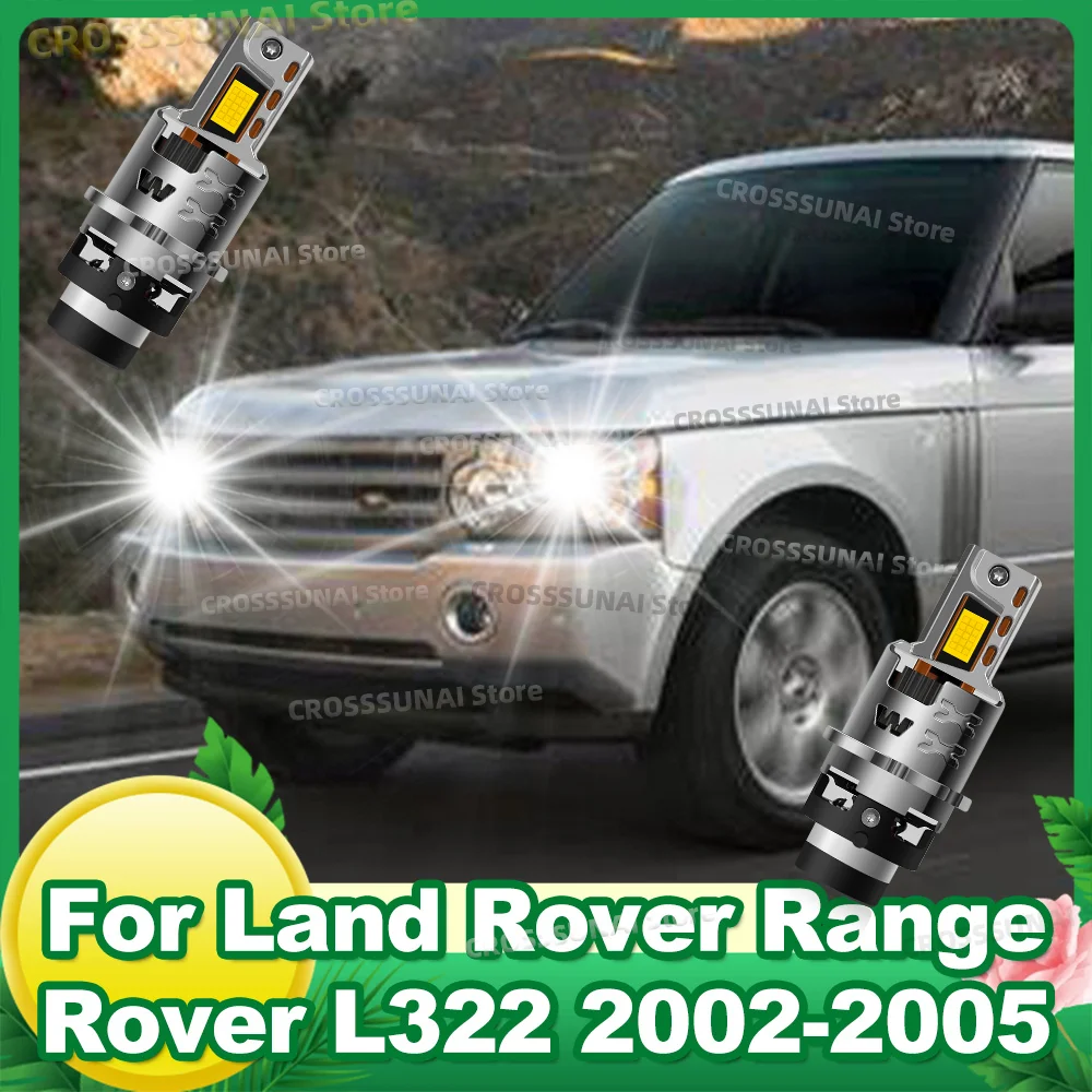 

2Pcs Turbo LED Headlight 6000K 50000LM Xenon Replacement Bulbs For Land Rover Range Rover L322 2002 2003 2004 2005