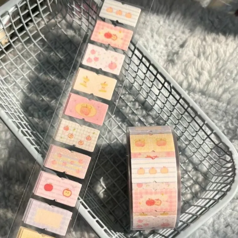 Star Sea Glitter Sand Roll Stickers Aesthetic 10 Patterns 1 Cycle Decorative Label Stickers for Journal Scrapbook DIY Craft