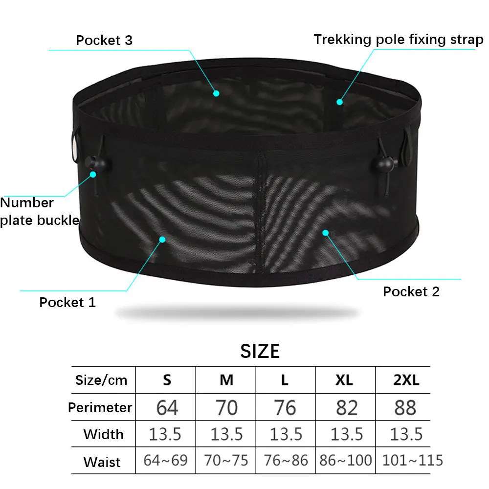 Running Waist Bag Sports Belt Pouch Phone Case Men Women Hidden Pouch Outdoor  GymSport Bags Running Belt Waist Pack For Cycle