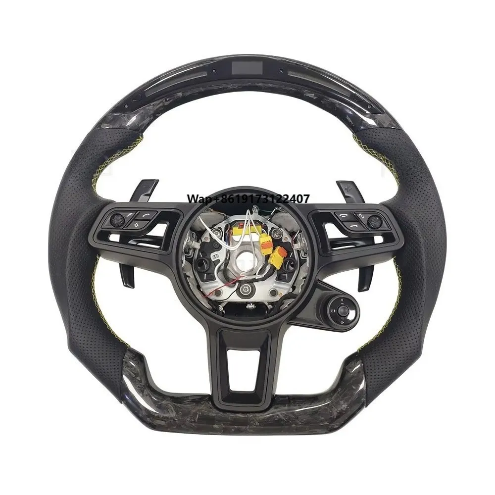 

Forged Carbon Fiber LED Steering Wheel Custom Car Accessories for 991 992 958 Macan Panamera 970 971 Models