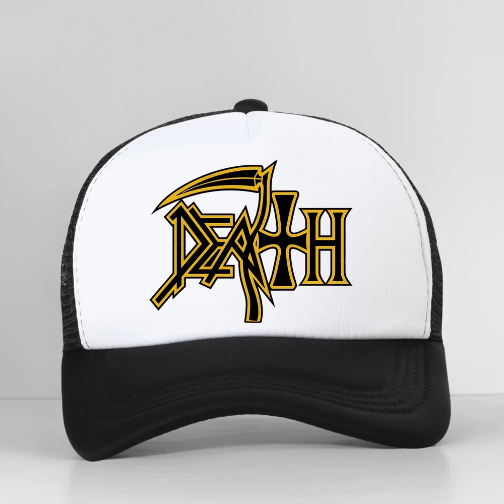 

Death Metal Band Mesh Baseball Cap Fashion Rock Enthusiast Fan Hat Summer Unisex Breathable trucker hat