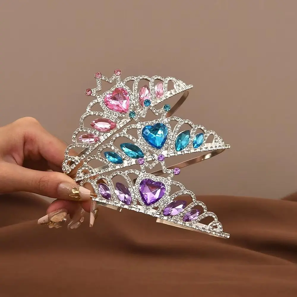 Nuove eleganti corone di cristallo Occasioni multiple Diademi di strass durevoli Copricapo di strass lucidi