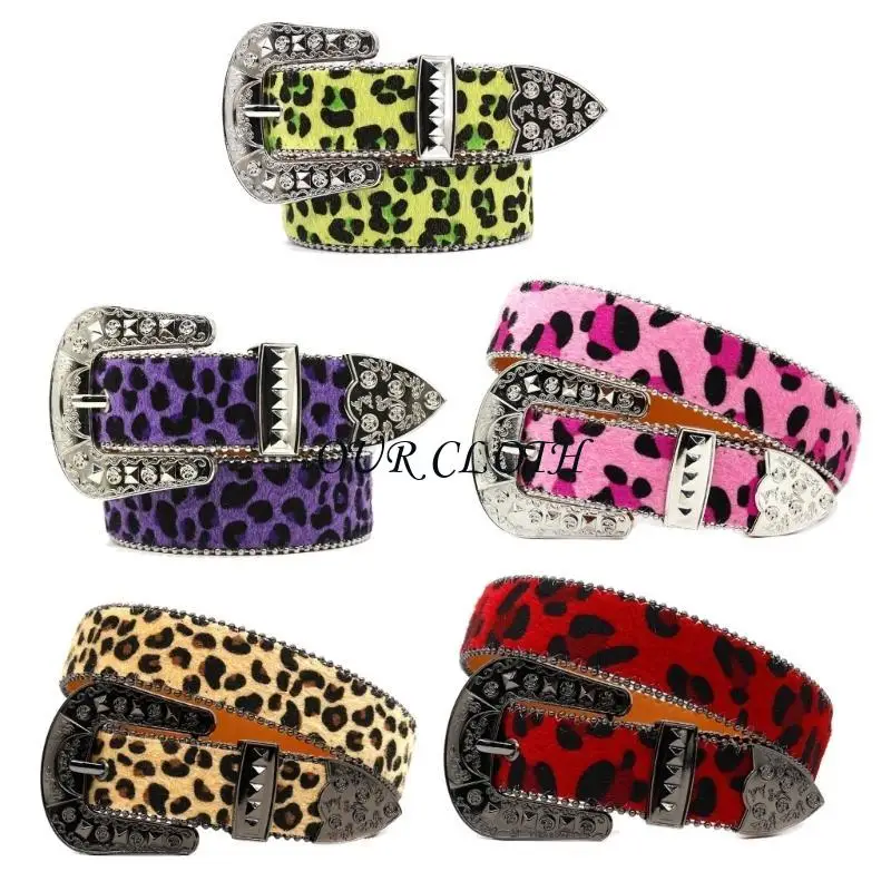 

Модный леопардовый ремень с металлической пряжкой, одинаковый пояс, формальный пояс Y1AC