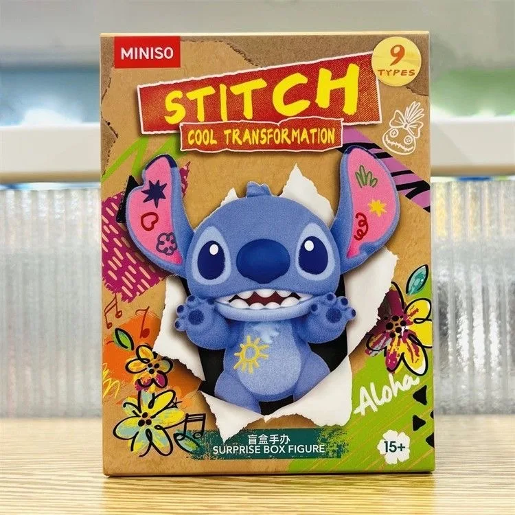 MINISO Disney Stitch Versatile Cool Collection Blind Box Handcrafted Cartoon Character Surprise Model Random 1PC blind box toys