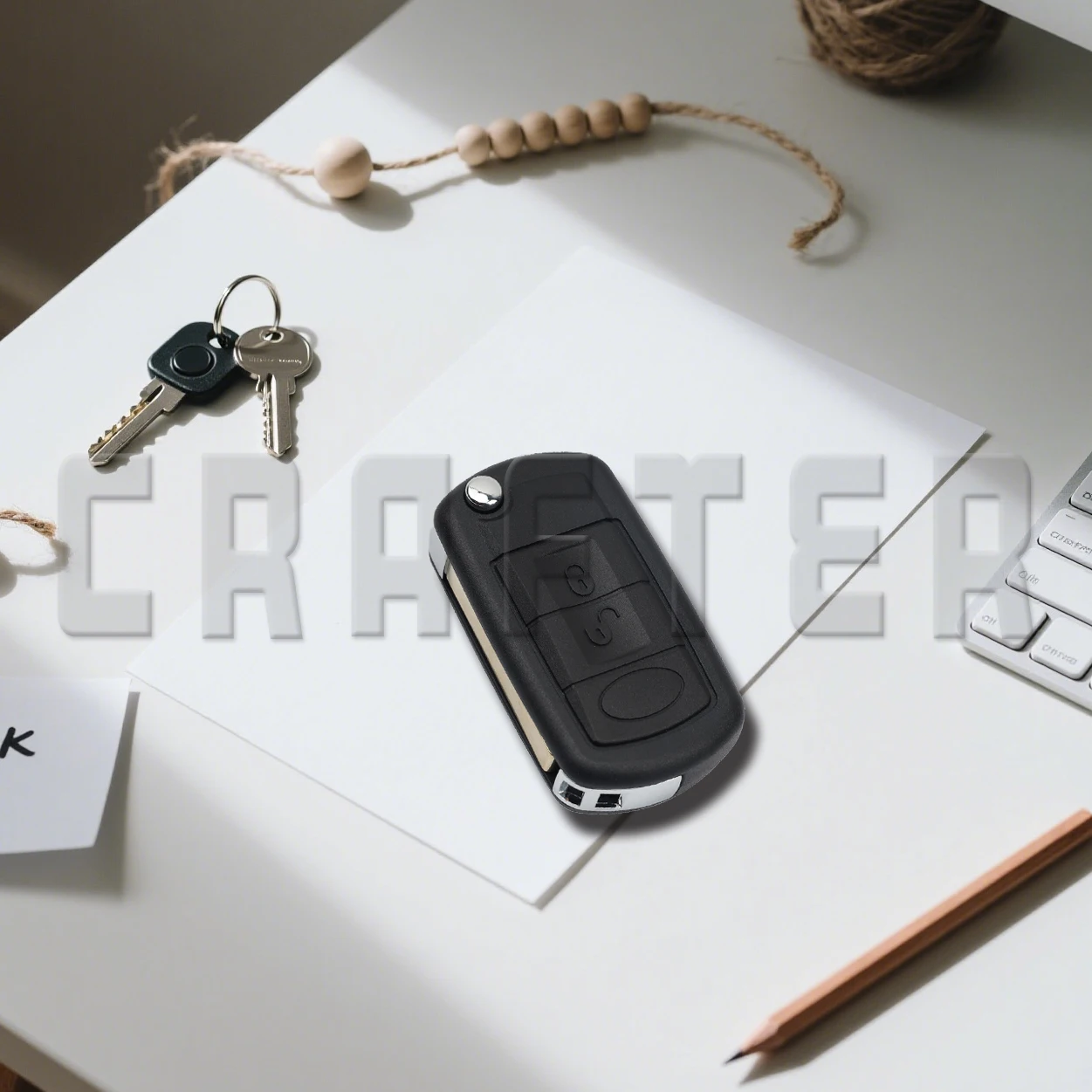 Key Crafters Land Rover Discovery3 Flip Remote Car Key HU92 or HU101 NT8-15K6014CFFTXA 315/433MHz 46CHIP With Key Cutting