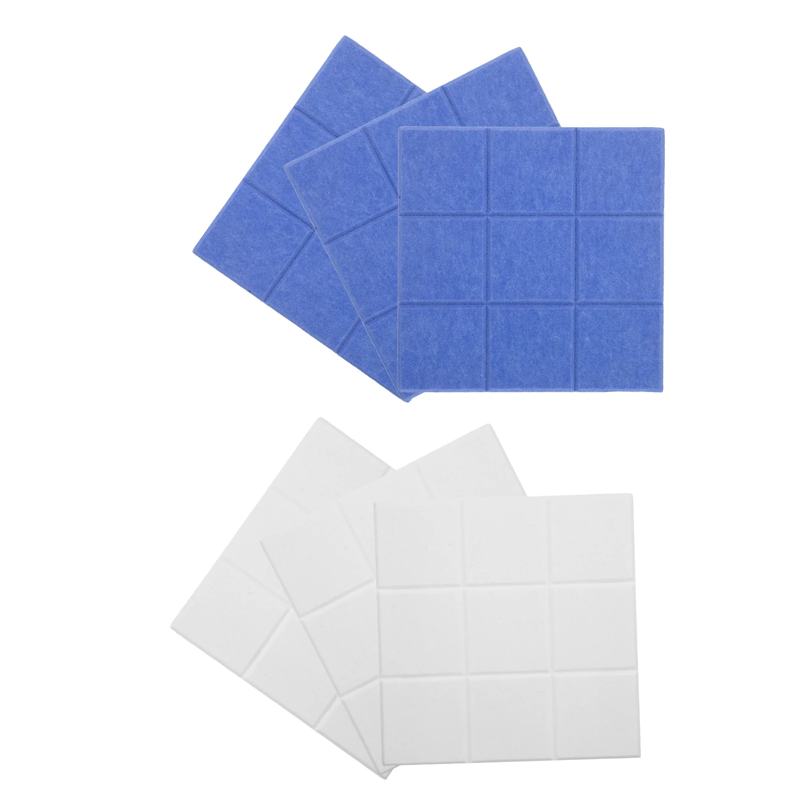 

6pcs Self Adhesive Felt Board Square Felt Bulletin Board Tiles Removable Photos Display Panels Background Decoration For Room