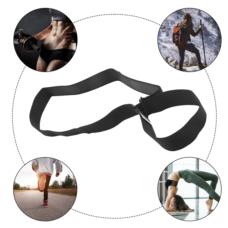 Chest Belt Strap For Polar Wahoo Garmin For Sports Wireless Heart Rate Monitor,Black